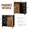 Costway Kitchen Buffet Storage Cabinet Sideboard w/Sliding Barn Door Wine Rack